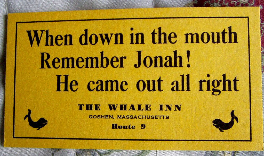 The Whale Inn advertising card 1960s(?) Goshen MA Flickr