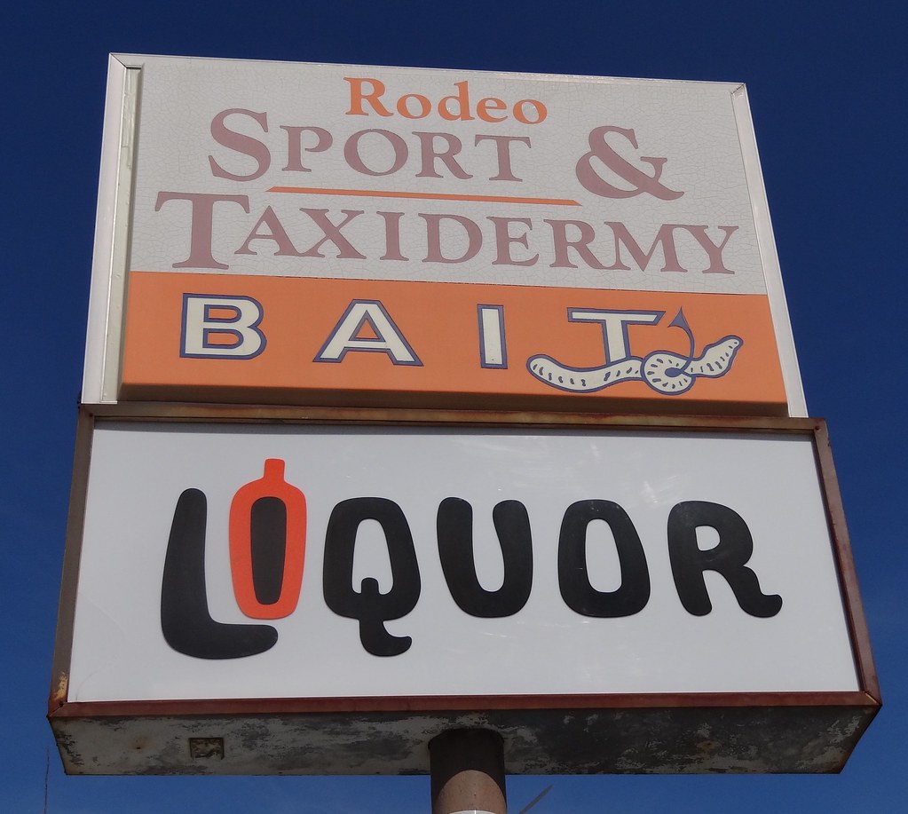 Rodeo Sport & Taxidermy, Bait, & Liquor They do it all rig… Flickr