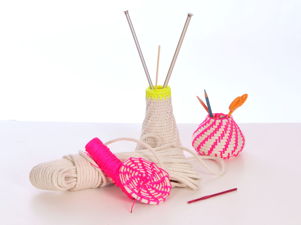 DIY baskets I made a few of these baskets to hold my knitt… Flickr