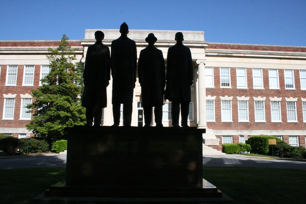 Feb. 1, 1960 Statue of the Greensboro Four at NC A&T State… Flickr