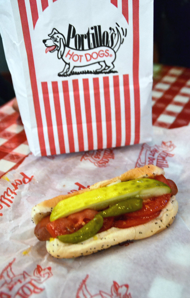 Chicago Dog Portillo's famous Chicago dog... A lil' blurry… Flickr
