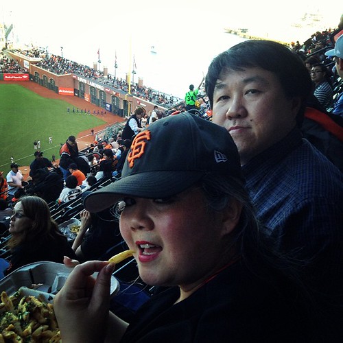 At the game. Eatin garlic fries! Go Giants! sfgiants att… Flickr