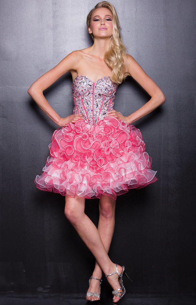 Pink Ruffle Fluffy Corset Prom Dress Pink Ruffle Fluffy Co… Flickr
