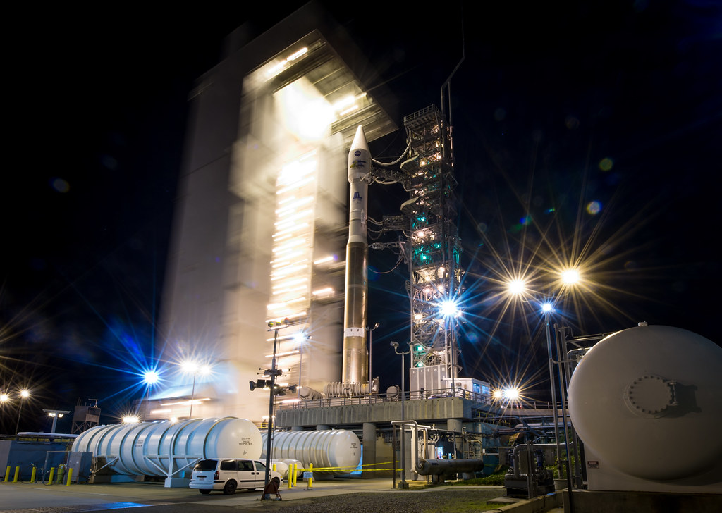 LDCM Prelaunch The launch pad tower at SLC3 is rolled bac… Flickr