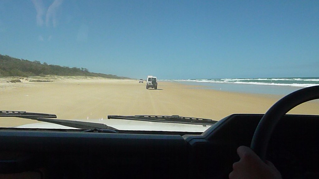 Driving on Fraser Island Driving on Fraser Island in a 4WD… Flickr