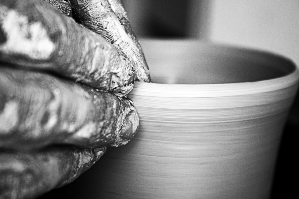 The Potter's Hands. This is a sneak peek into a photo proj… Flickr