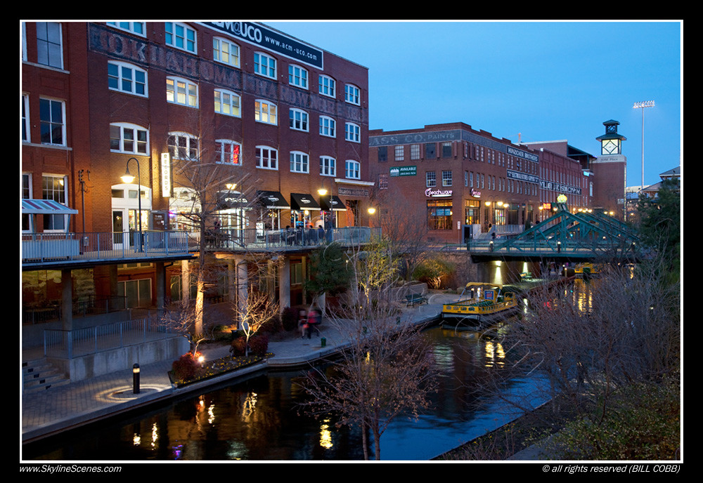 Oklahoma City River Walk Night clubs and restaurants along… Flickr