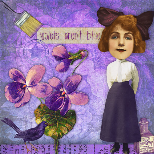 Paint it Purple digital collage, all images from Tumble Fi… Flickr