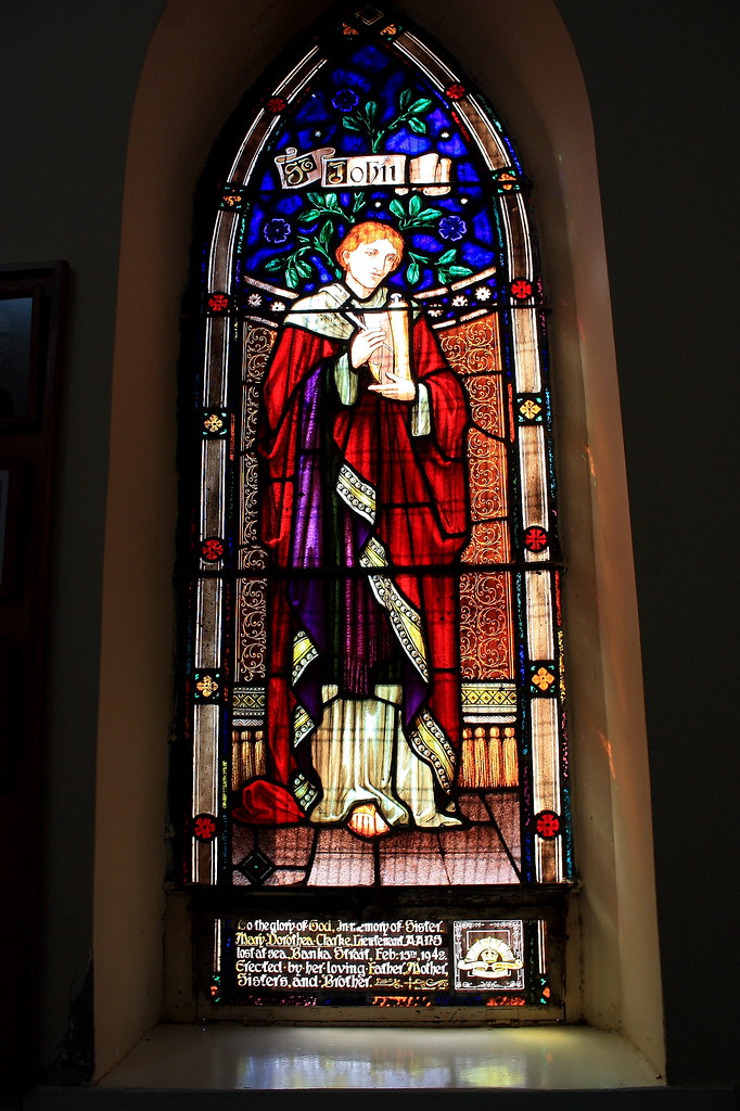 Stained glass window, St James Anglican Church Rylestone. NSW a photo