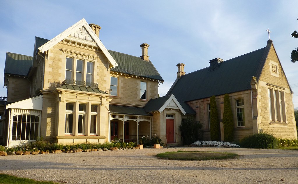 St Albans Anglican church & vicarage 1892, Kurow NZ Flickr