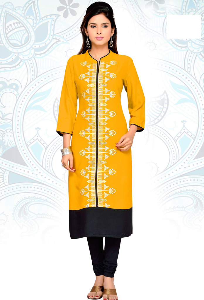 Readymade Yellow Cotton Rayon Kurti You will be sure to ma… Flickr