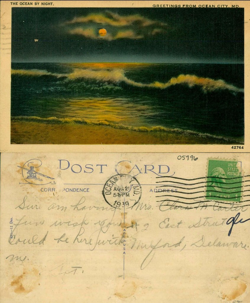 The Ocean by Night, Ocean City, Md. Collection Caley Post… Flickr