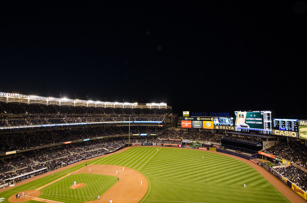 Yankee Stadium at night m01229 Flickr