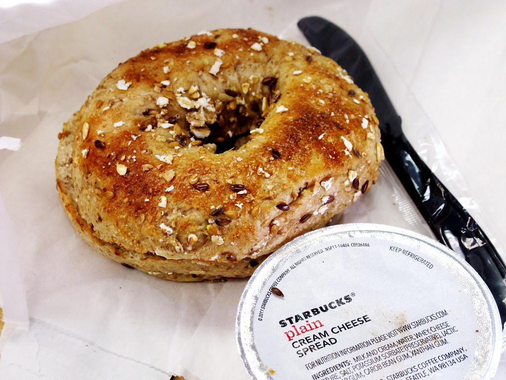 Multigrain Bagel with Cream Cheese 11.14.2011 Got this for… Flickr