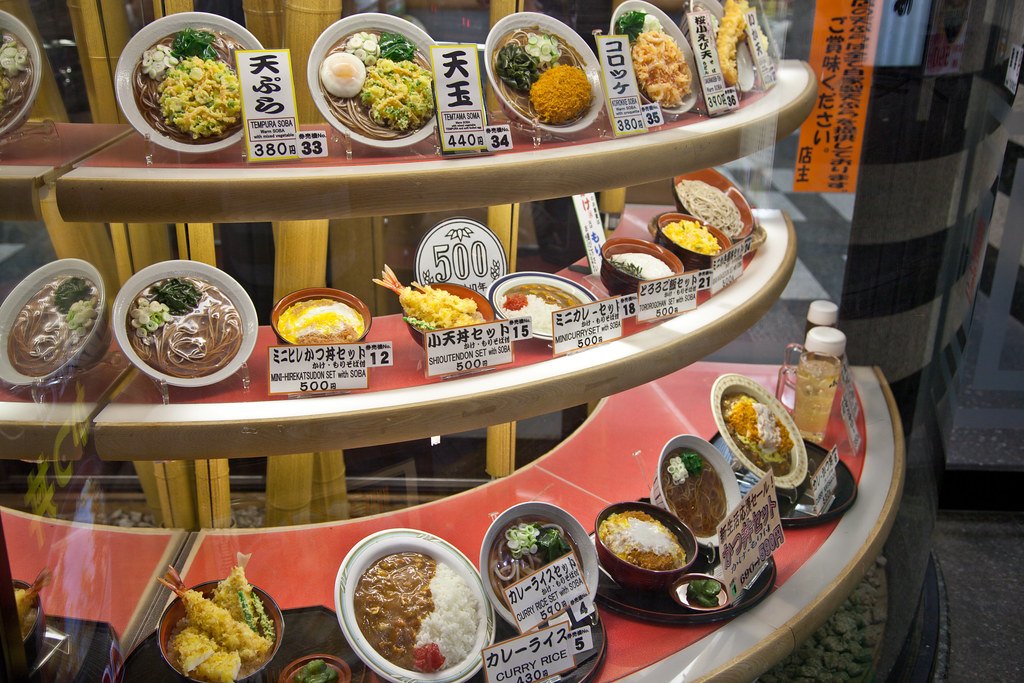Japanese Plastic Food Molds A restaurant's display of plas… Flickr