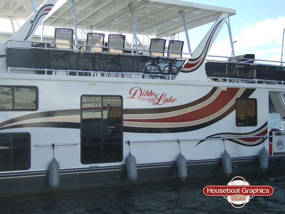 houseboatgraphicscustomboatnamevinyldecals Houseboat… Flickr