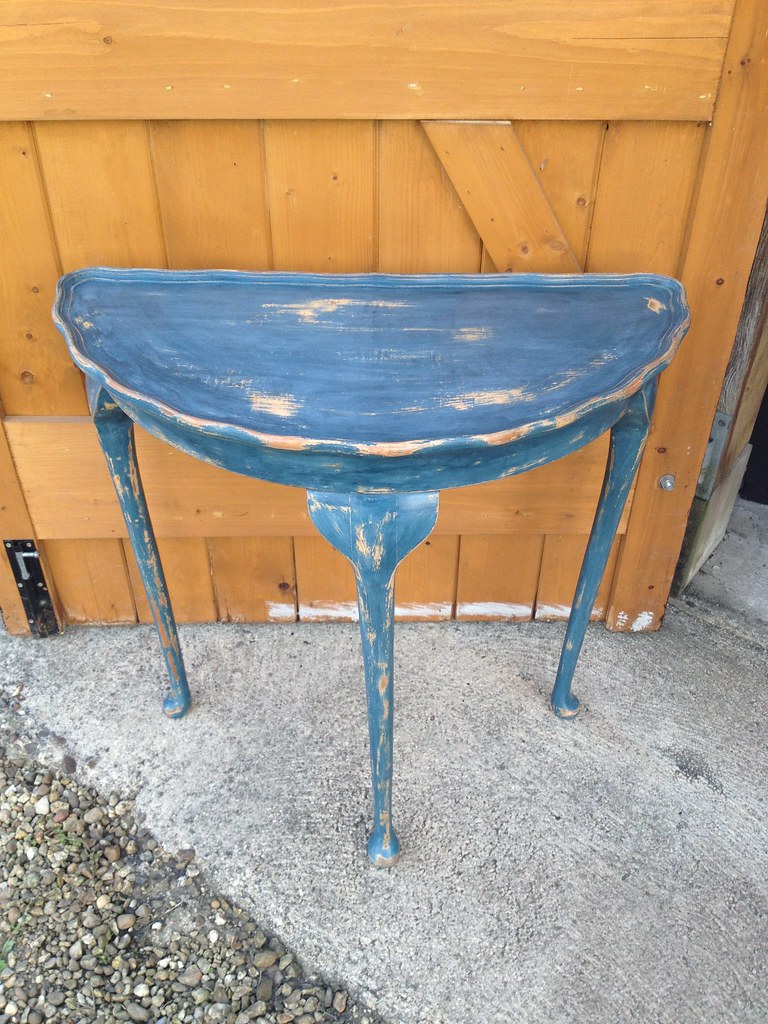 Distressed Blue Dend Table We worked our magic on this pr… Flickr