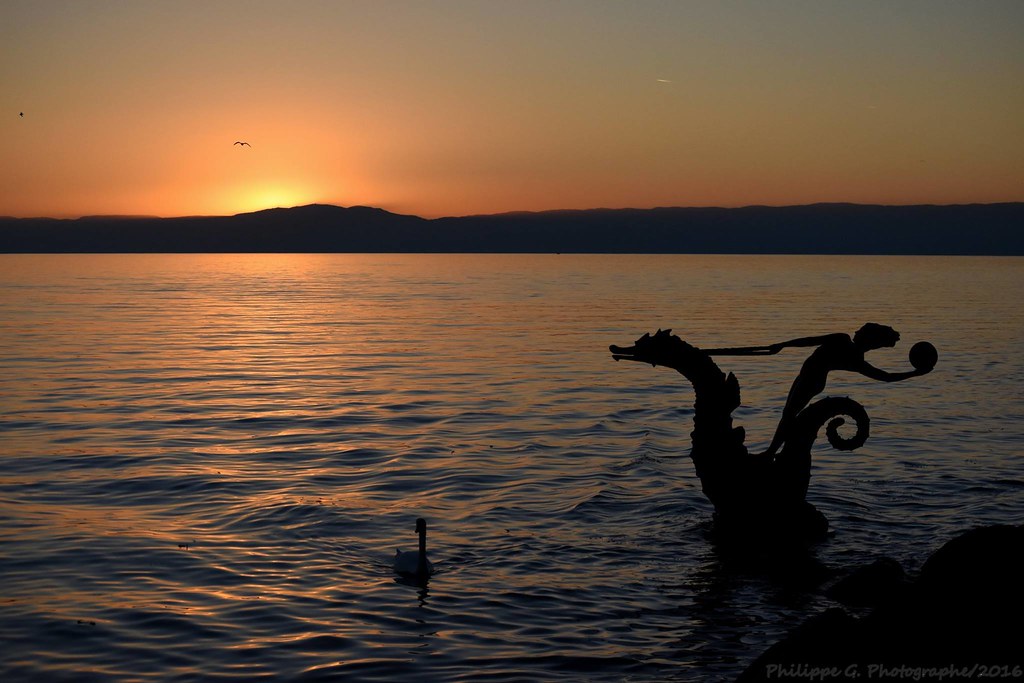 coucher de soleil sur Vevey Philippe Germanier Flickr