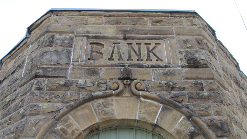 Old Bank Detail (Wainwright, Oklahoma) Wainwright is a sma… Flickr