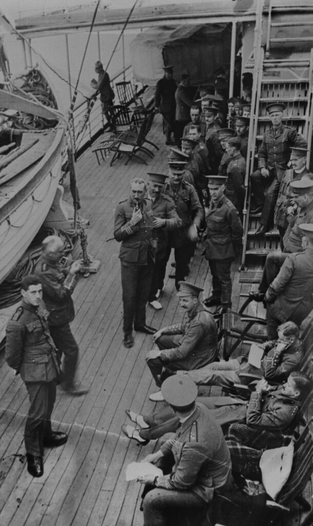 Scenes taken by Col. Lamb when the 1st Canadian Division crossed the Atlantic. October 1914