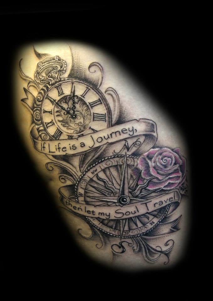 clock compass tattoo by ray tutty a photo on Flickriver