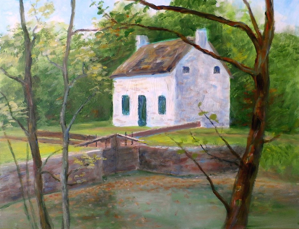 "Lock and Lockhouse at Pennyfield" C&O Canal 14" x 18" acr… Flickr