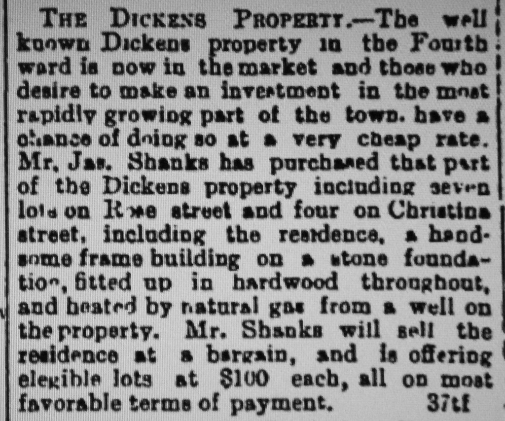 Dickens Property for sale 11 Sep 1891 p5 John Rochon Flickr