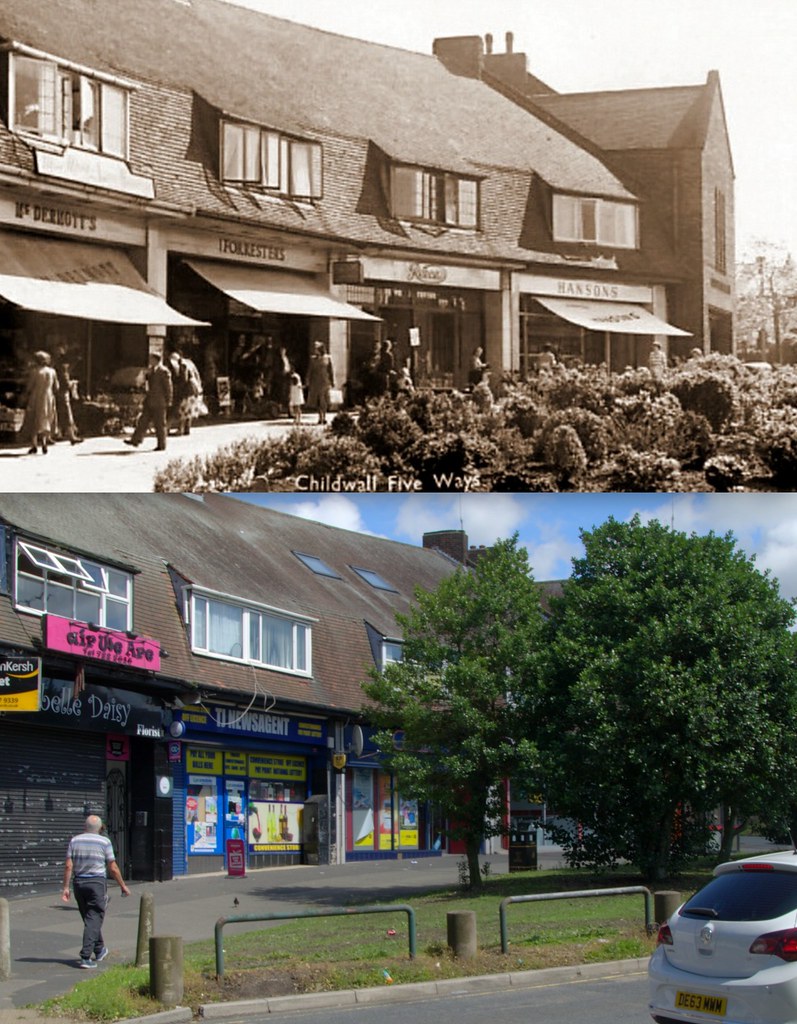 Childwall Fiveways, Wavertree, 1950s and 2016 Childwall Fi… Flickr