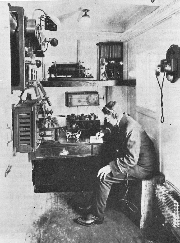189503 A typical wireless telegraphy installation aboard … Flickr