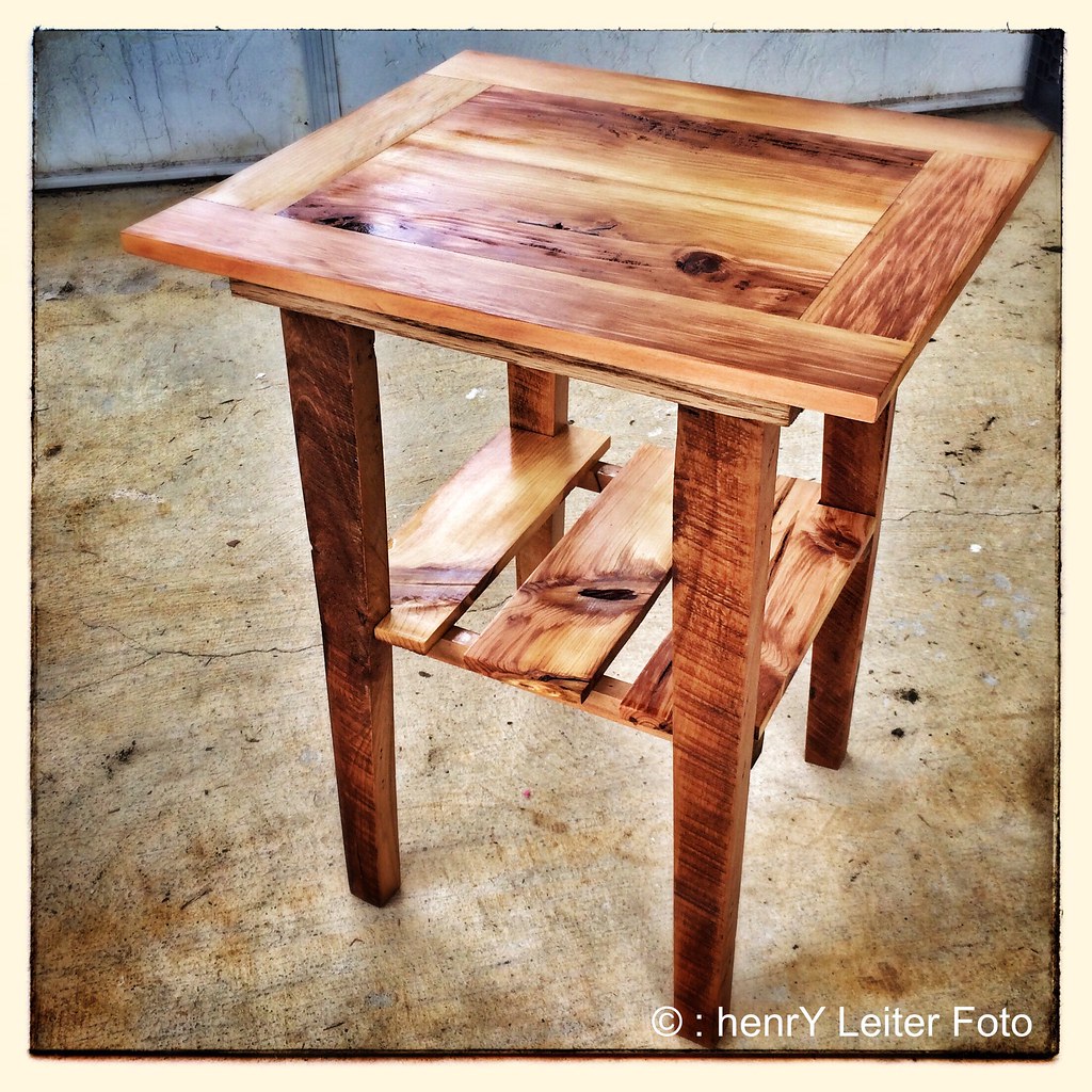 Recycled wood pallet end table I built this end table out … Flickr