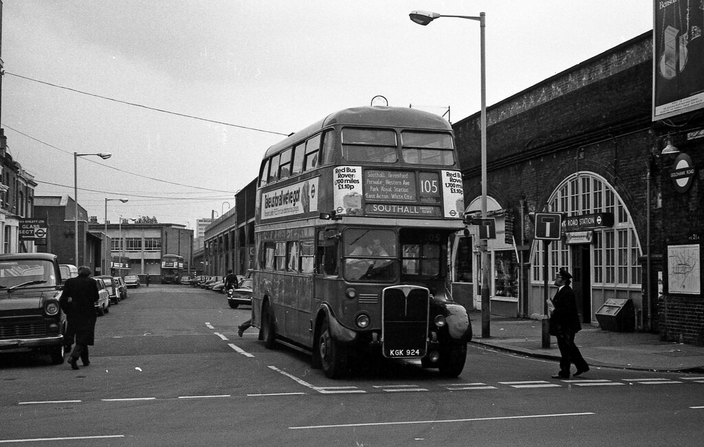 Shepherds Bush In 1978 an RT departs Shepherds Bush garage… David Flett Flickr
