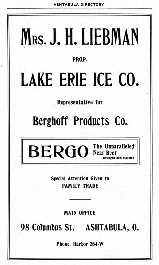 Lake Erie Ice Company Advertisement 1918 AtkinsonErie Dir… Flickr