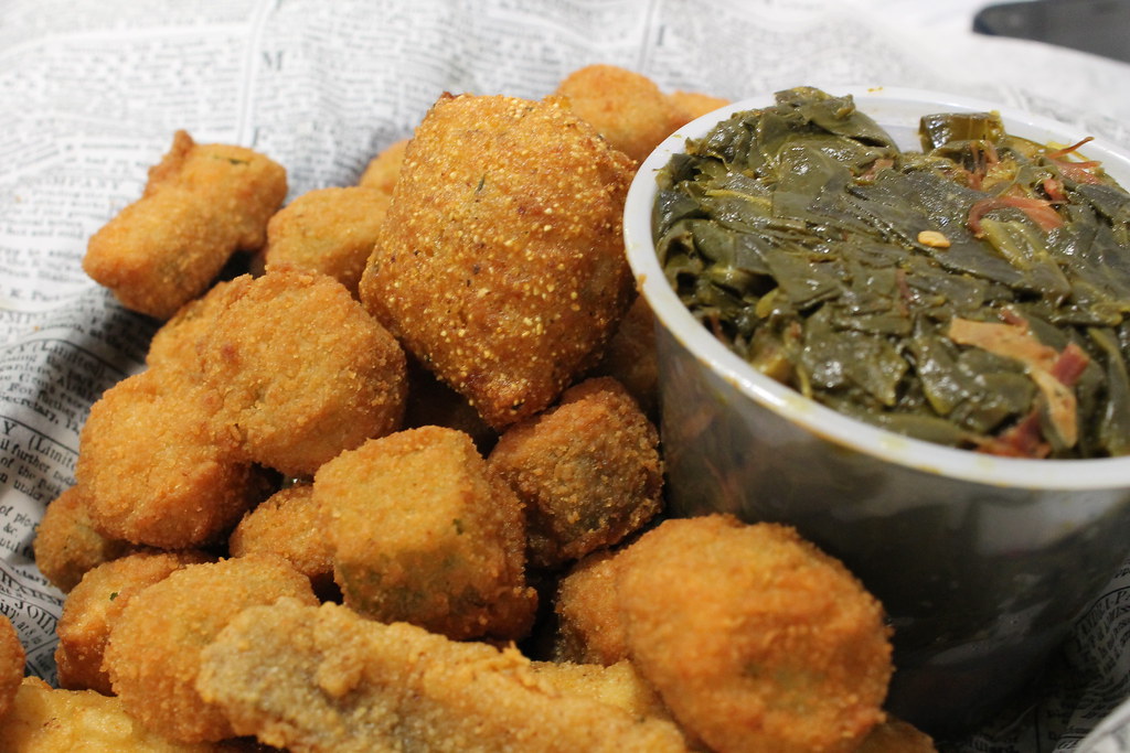 Fried Okra, Hush Puppies, Collard Greens Hyouten Flickr