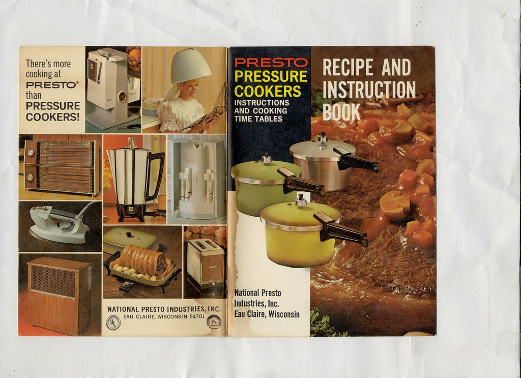 PH1986 Presto Pressure Cookers Instuctions And Cooking Time Tables