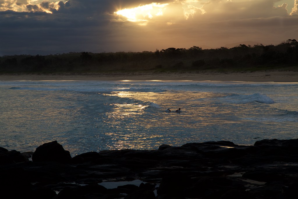 Last wave Bengello Beach, Broulee, N.S.W. South Coast Geoff Main