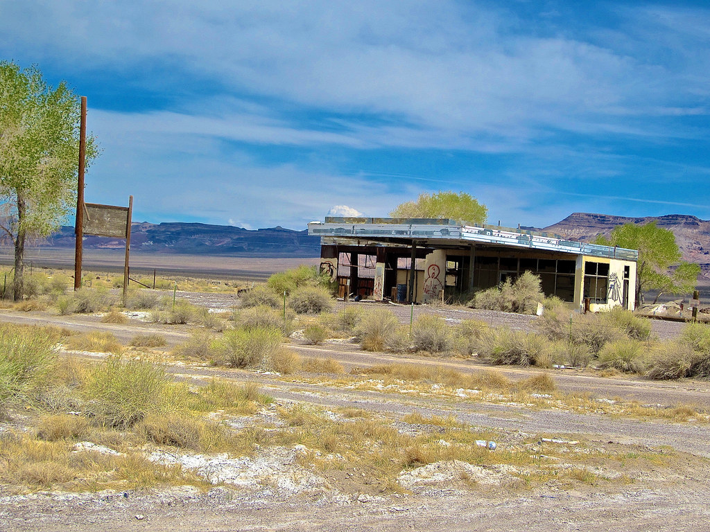 Abandoned Gas Station, Beatty, NV An abandoned gasoline st… Flickr