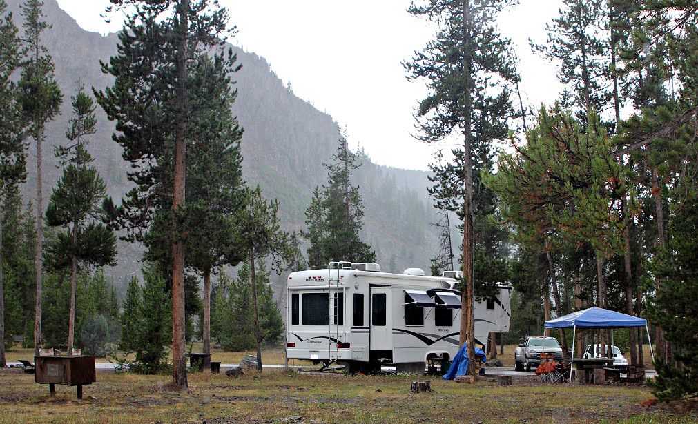 Madison Campground Sites at the Madison Campground Yellowstone