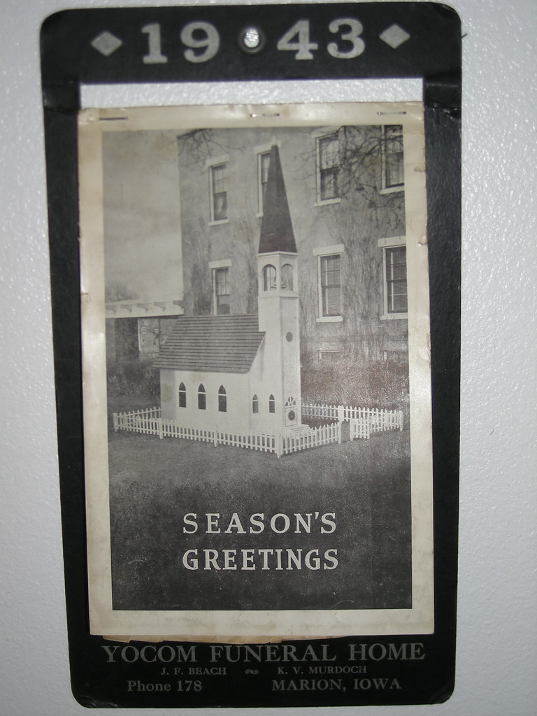 Funeral Home Marion, Iowa 1943 calender Mitch Flickr