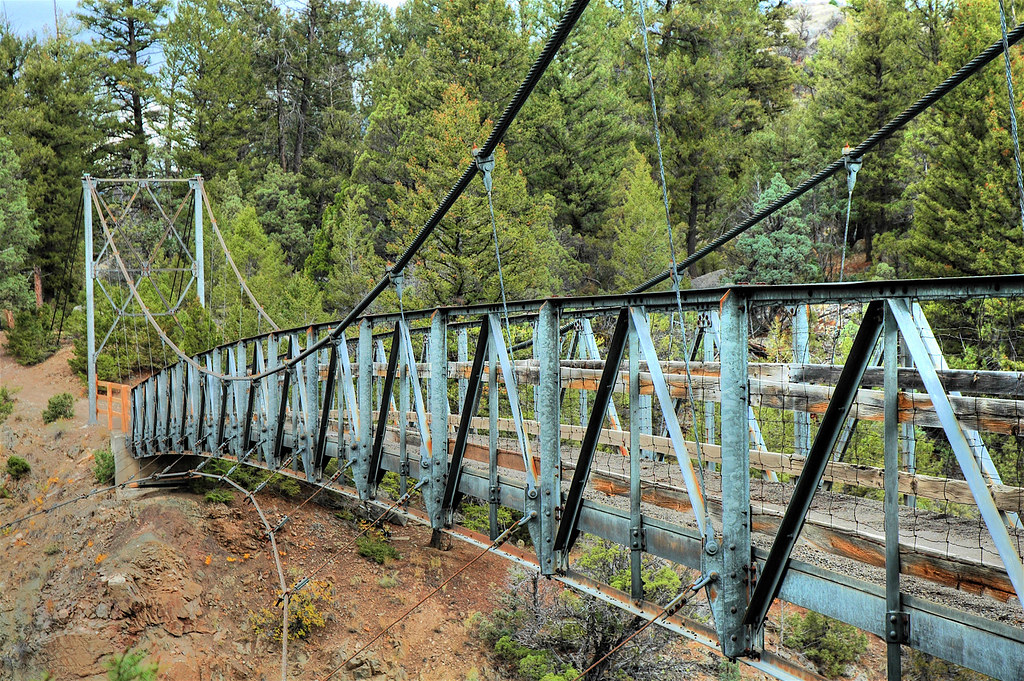 Suspension Footbridge, Black Canyon of the Yellowstone, Wy… Flickr
