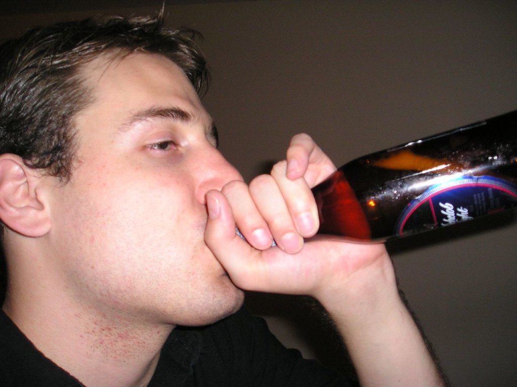 Kickball Brian getting his drink on ghetto style Flickr