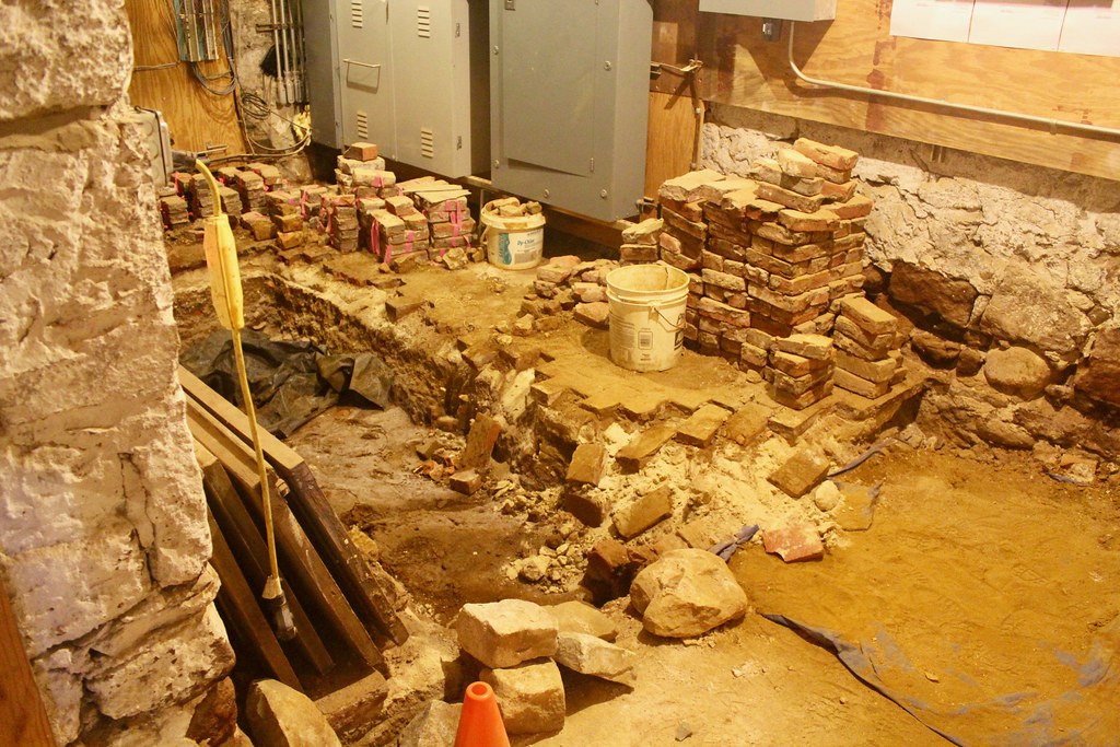 Excavation of the Cellar Floor The original cellar floor w… Flickr