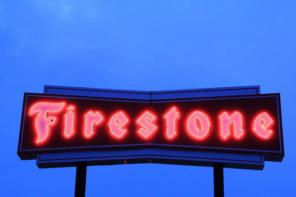 Night Light Firestone dealer in Pine Bluff, Arkansas. D Littleton