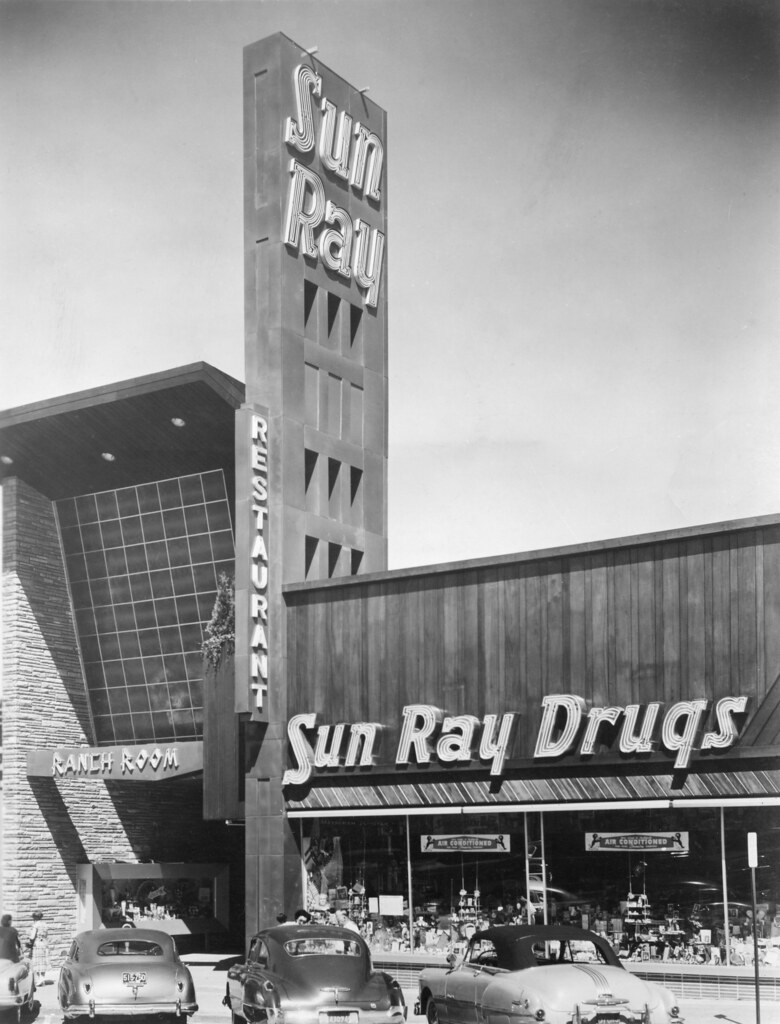 Vintage neon sign construction Sun Ray Drugs Restaurant Ra… Flickr