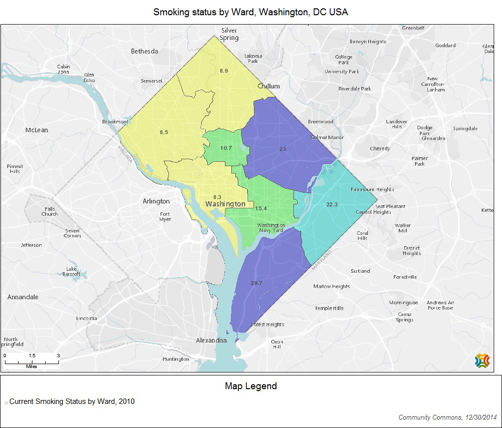 Washington Dc Wards Map Smoking Status by Ward, Washington, DC USA 51194 Use maps… Flickr