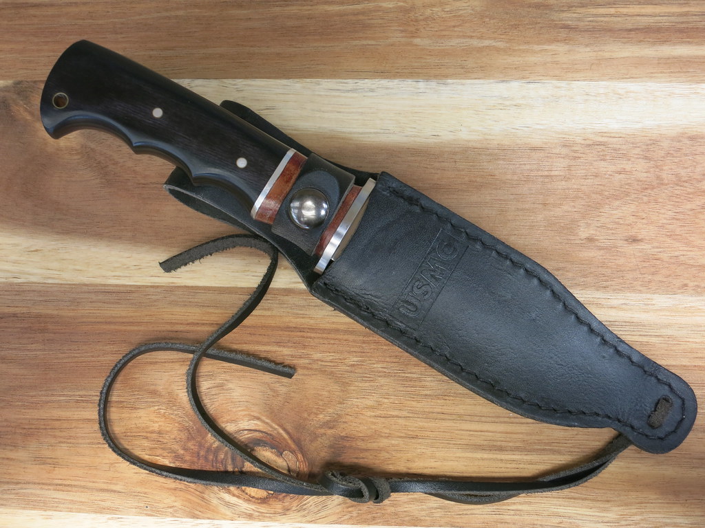 Marine Leatherneck Knife in Sheath Made in China James Case Flickr