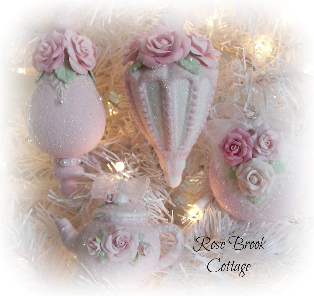 Pink Roses Christmas Tree Ornaments Mary Flickr