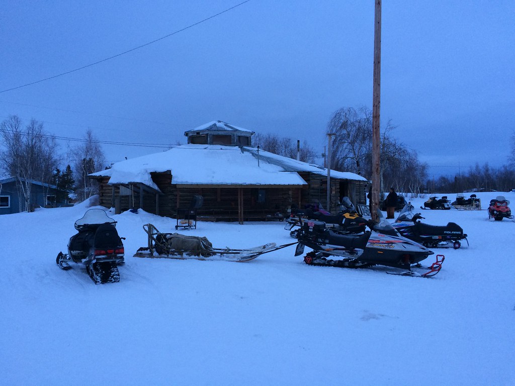 Huslia Hall snowmachines b 215 Photo by Angela Gonzalez… Flickr