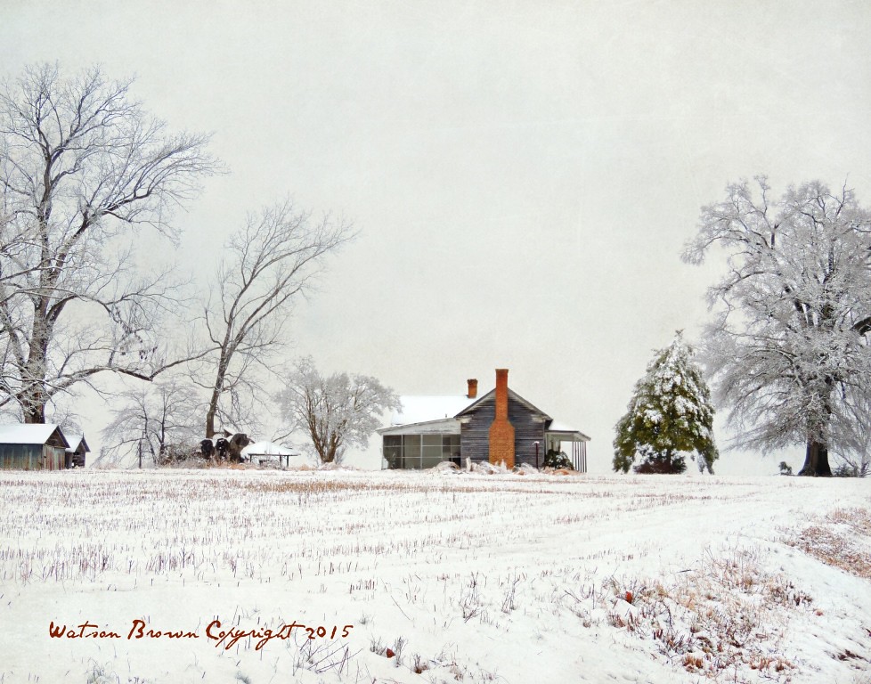 The Lancaster Home Place in the Snow Temperance Hall Road,