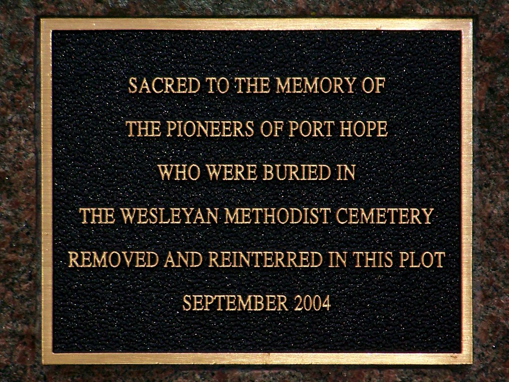 Pioneers of Port Hope Union Cemetery; Port Hope, Ontario. Flickr