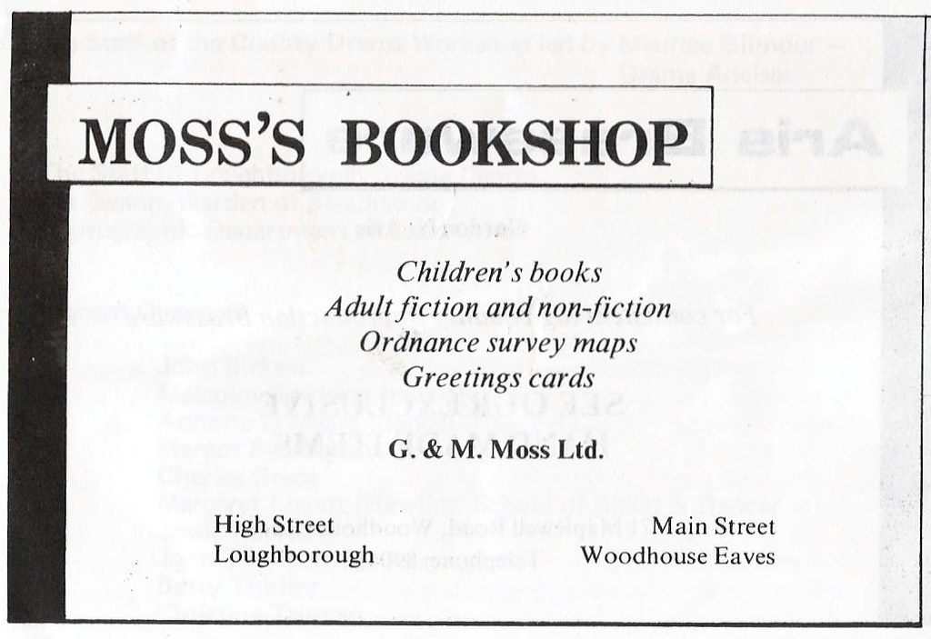 1979 ADVERT MOSS'S MAIN STREET WOODHOUSE EAVES Flickr